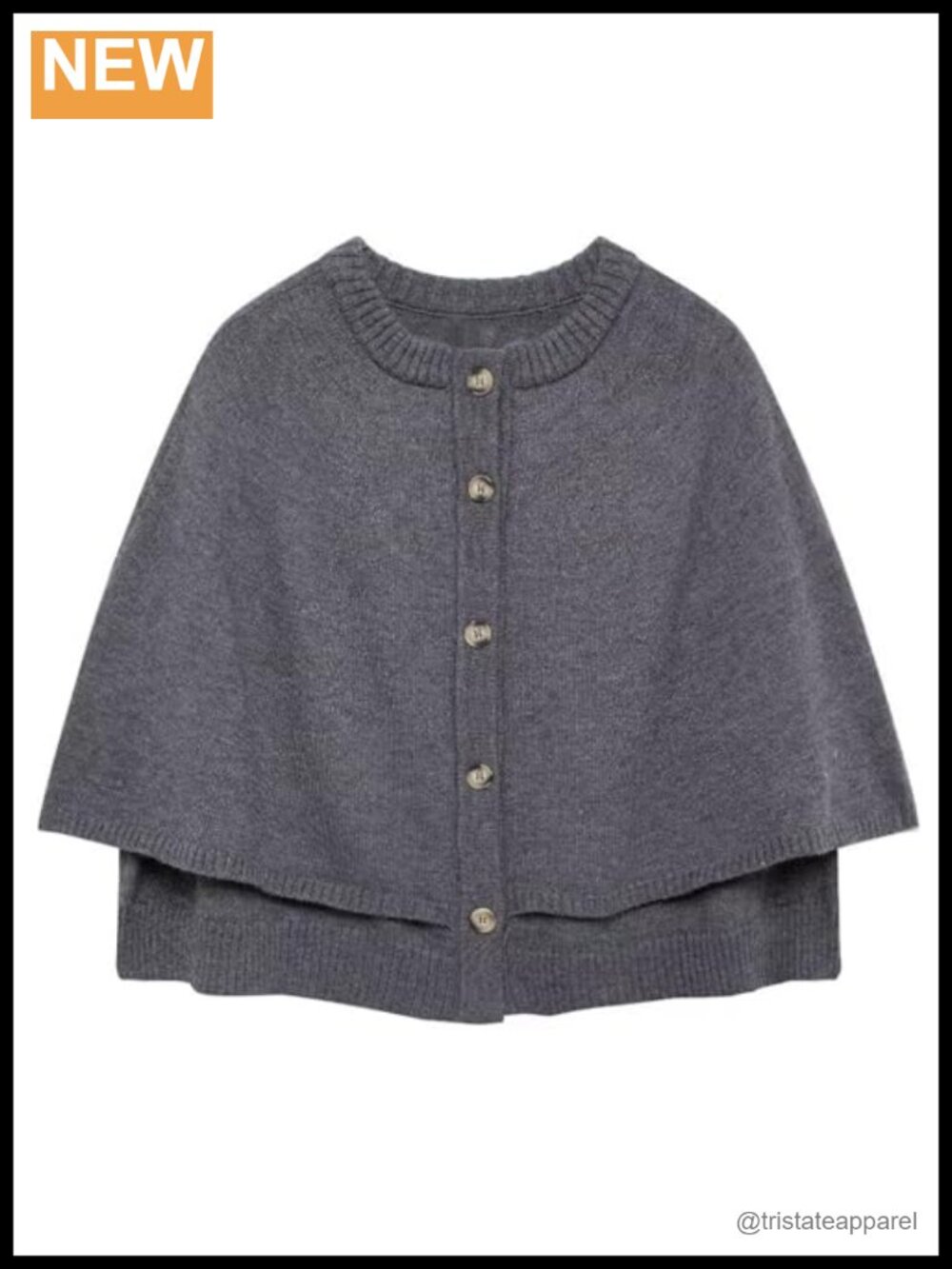 Crew Neck Cropped Cardigan Knit Button Down Half Sleeve Vintage Jacket